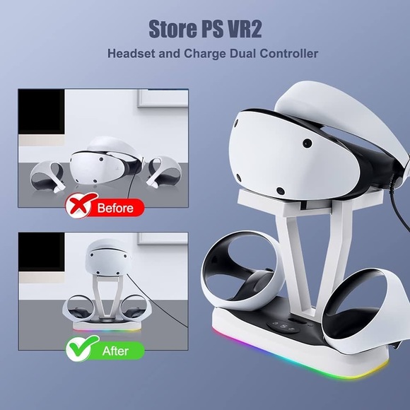 ONLY BASE🚨Charging Station for PS VR2, Kannino PS VR2 Controller Charging Dock - Picture 6 of 8